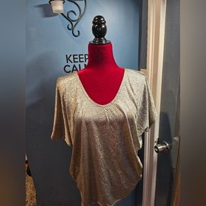 Kim And Cami Metallic Blouse Sz Large - image 1